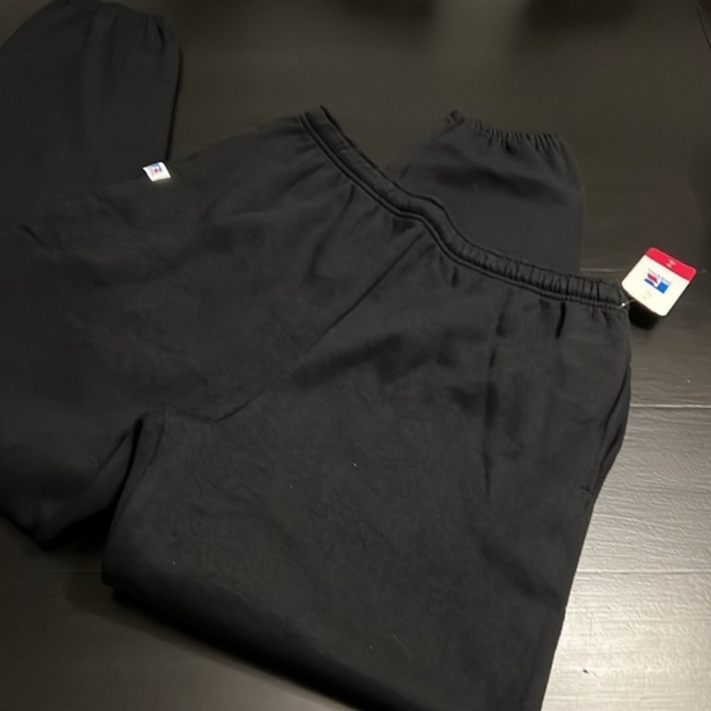 Russell Athletic Mens Dri-Power Fleece Joggers Black XXL NWT
